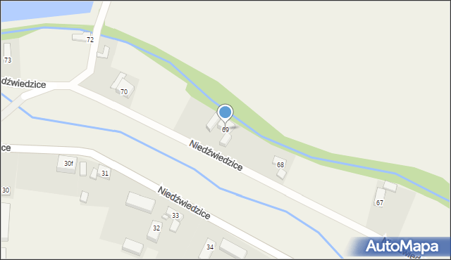 Niedźwiedzice, Niedźwiedzice, 69, mapa Niedźwiedzice