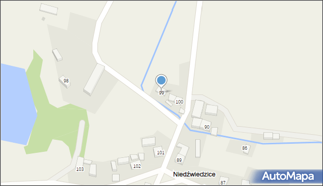 Niedźwiedzice, Niedźwiedzice, 99, mapa Niedźwiedzice