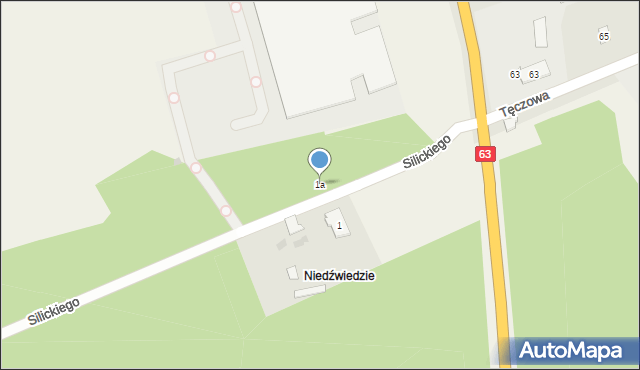 Niedźwiedzie, Niedźwiedzie, 1a, mapa Niedźwiedzie