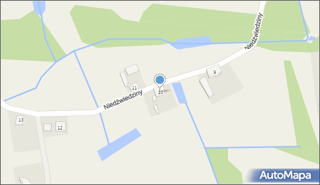 Niedźwiedziny, Niedźwiedziny, 10, mapa Niedźwiedziny