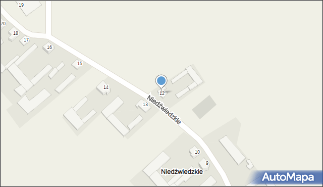 Niedźwiedzkie, Niedźwiedzkie, 12, mapa Niedźwiedzkie