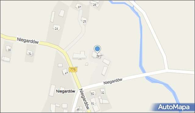 Niegardów, Niegardów, 29, mapa Niegardów