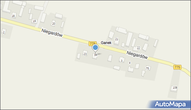 Niegardów, Niegardów, 3A, mapa Niegardów