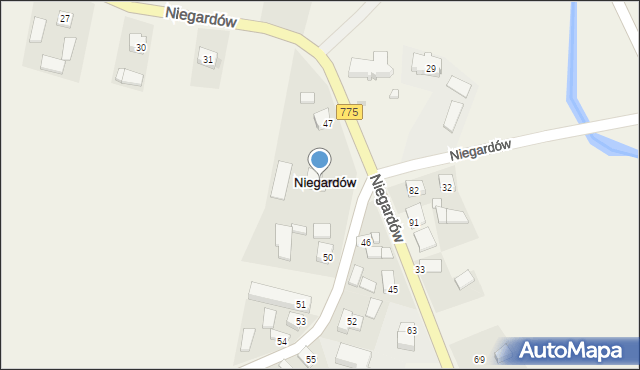 Niegardów, Niegardów, 48, mapa Niegardów