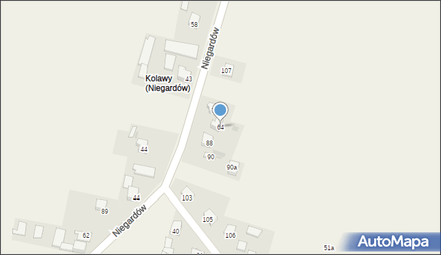 Niegardów, Niegardów, 64, mapa Niegardów