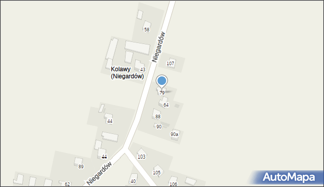 Niegardów, Niegardów, 79, mapa Niegardów