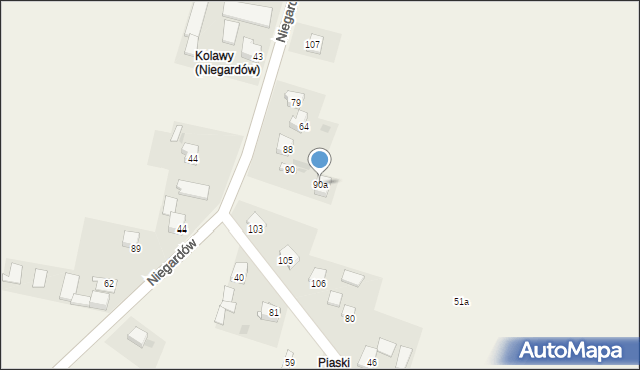 Niegardów, Niegardów, 90a, mapa Niegardów