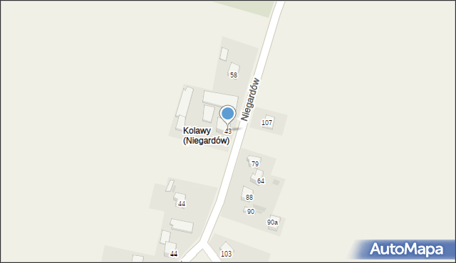 Niegardów-Kolonia, Niegardów-Kolonia, 43, mapa Niegardów-Kolonia