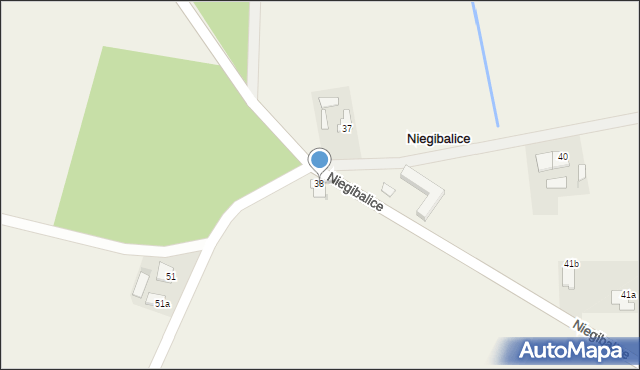 Niegibalice, Niegibalice, 38, mapa Niegibalice