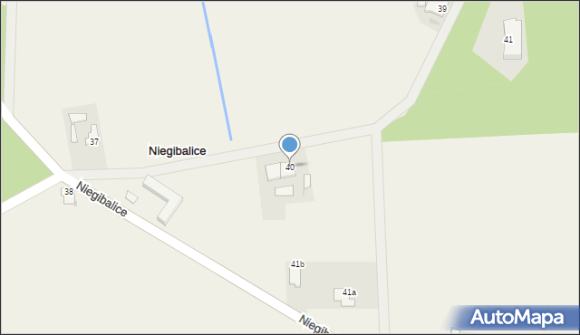 Niegibalice, Niegibalice, 40, mapa Niegibalice