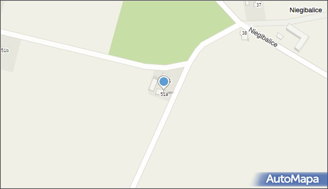 Niegibalice, Niegibalice, 51a, mapa Niegibalice