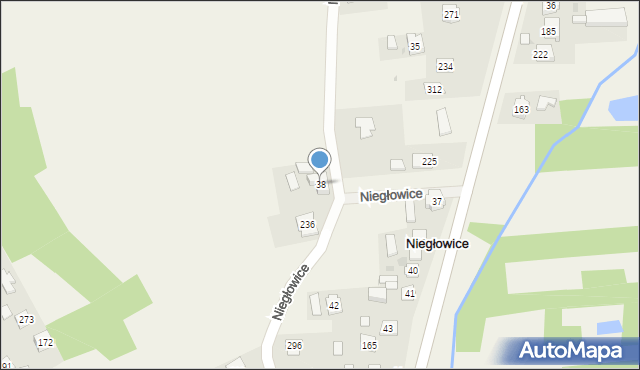 Niegłowice, Niegłowice, 38, mapa Niegłowice