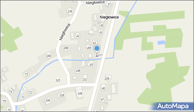 Niegłowice, Niegłowice, 44, mapa Niegłowice