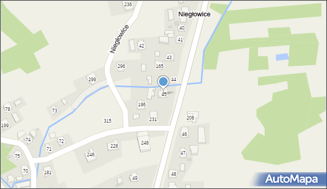 Niegłowice, Niegłowice, 45, mapa Niegłowice