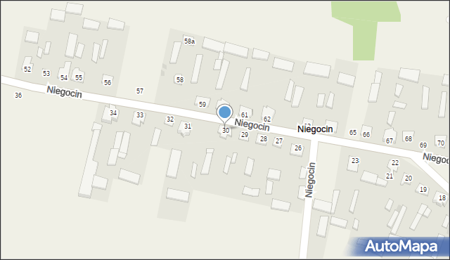 Niegocin, Niegocin, 30, mapa Niegocin