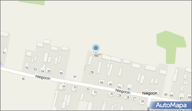 Niegocin, Niegocin, 58a, mapa Niegocin