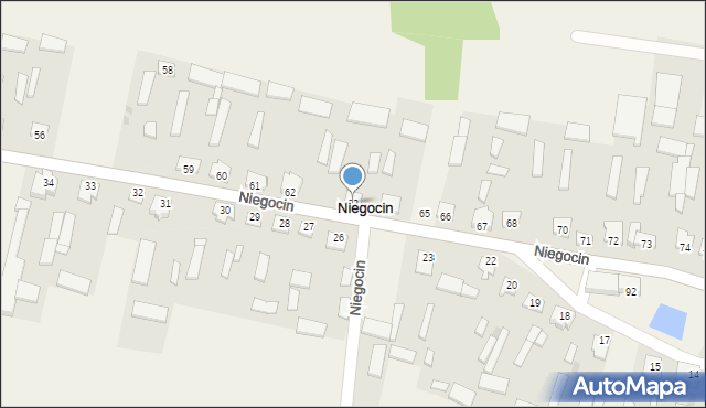 Niegocin, Niegocin, 63, mapa Niegocin