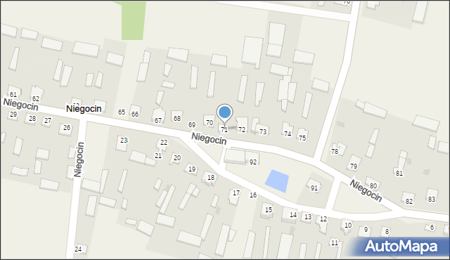 Niegocin, Niegocin, 71, mapa Niegocin