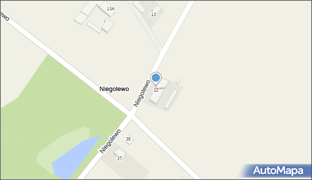 Niegolewo, Niegolewo, 12, mapa Niegolewo