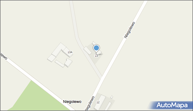 Niegolewo, Niegolewo, 13, mapa Niegolewo