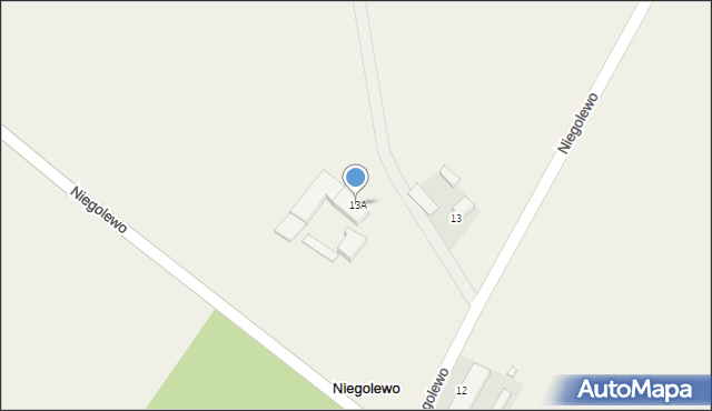 Niegolewo, Niegolewo, 13A, mapa Niegolewo