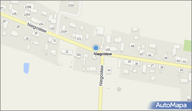 Niegosław, Niegosław, 33, mapa Niegosław