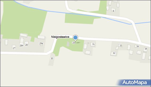 Niegosławice, Niegosławice, 30, mapa Niegosławice