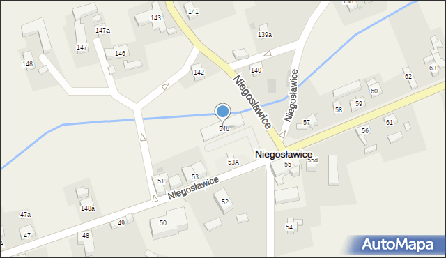 Niegosławice, Niegosławice, 54b, mapa Niegosławice