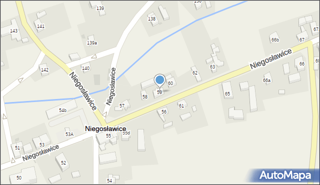 Niegosławice, Niegosławice, 59, mapa Niegosławice