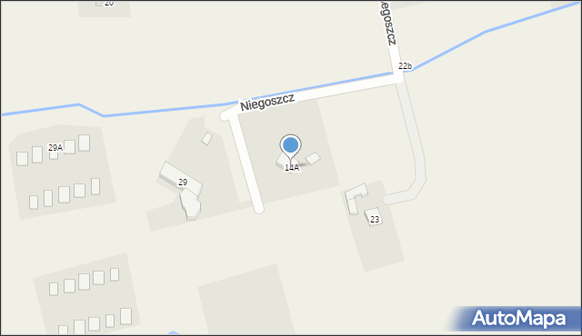 Niegoszcz, Niegoszcz, 14A, mapa Niegoszcz