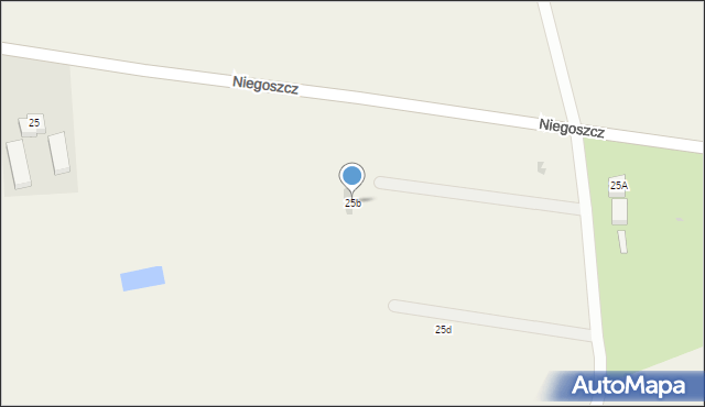 Niegoszcz, Niegoszcz, 25b, mapa Niegoszcz