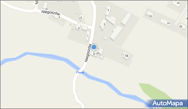 Niegoszów, Niegoszów, 6, mapa Niegoszów