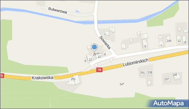 Niegoszowice, Niegoszowice, 26, mapa Niegoszowice