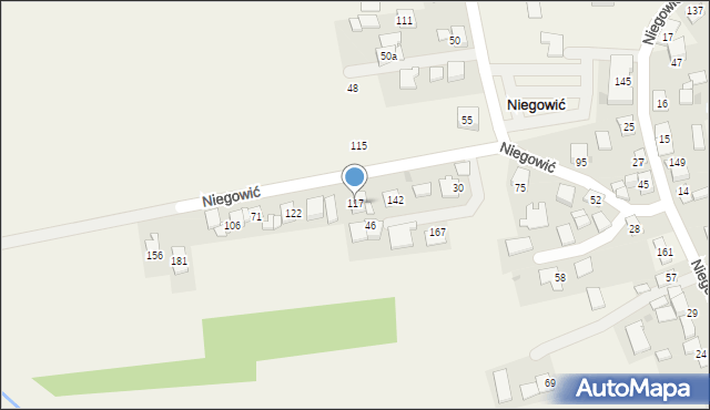 Niegowić, Niegowić, 117, mapa Niegowić