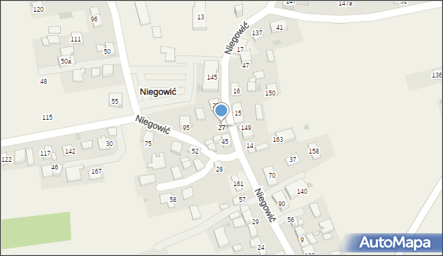 Niegowić, Niegowić, 27, mapa Niegowić