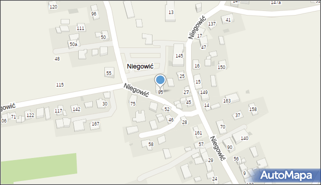 Niegowić, Niegowić, 95, mapa Niegowić