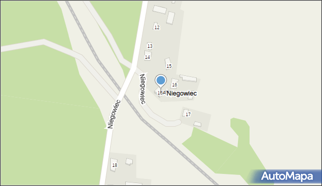 Niegowiec, Niegowiec, 16A, mapa Niegowiec