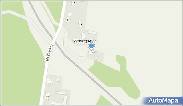 Niegowiec, Niegowiec, 17, mapa Niegowiec