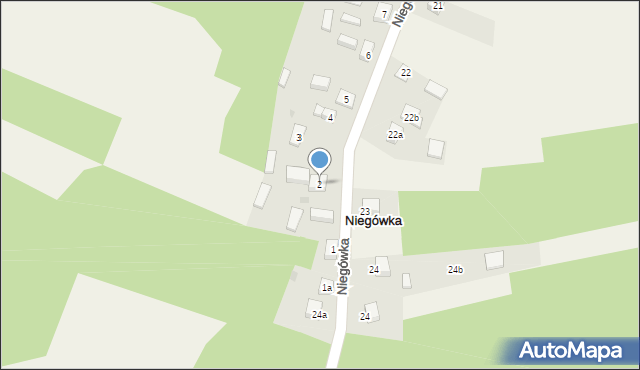 Niegówka, Niegówka, 2, mapa Niegówka