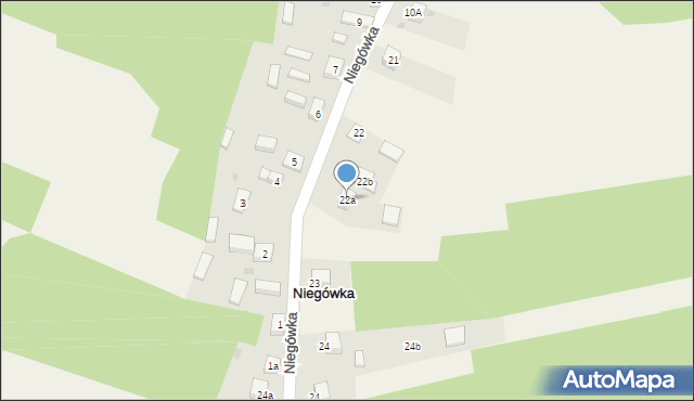 Niegówka, Niegówka, 22a, mapa Niegówka