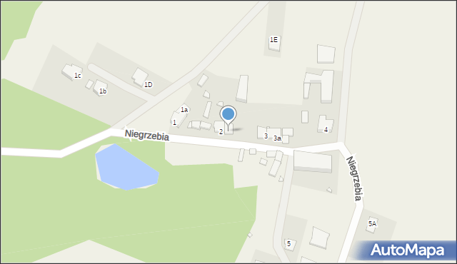 Niegrzebia, Niegrzebia, 2a, mapa Niegrzebia