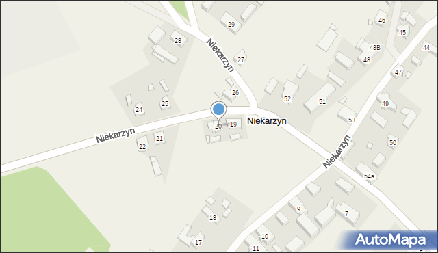 Niekarzyn, Niekarzyn, 20, mapa Niekarzyn