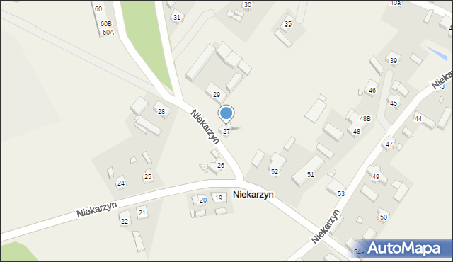 Niekarzyn, Niekarzyn, 27, mapa Niekarzyn