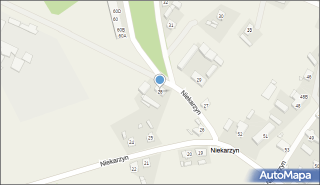 Niekarzyn, Niekarzyn, 28, mapa Niekarzyn