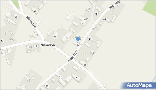 Niekarzyn, Niekarzyn, 53, mapa Niekarzyn