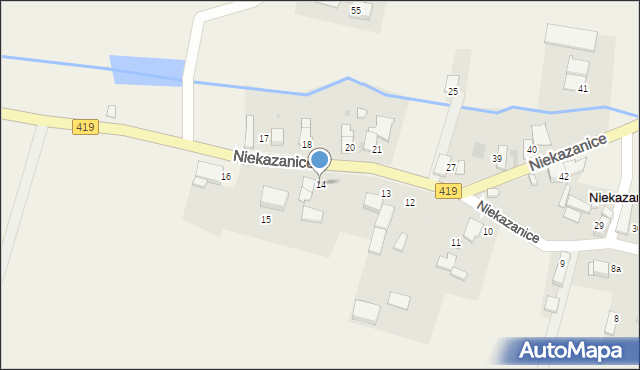 Niekazanice, Niekazanice, 14, mapa Niekazanice