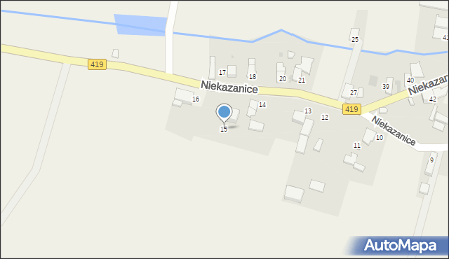 Niekazanice, Niekazanice, 15, mapa Niekazanice