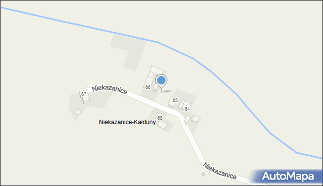 Niekazanice, Niekazanice-Kałduny, 13, mapa Niekazanice