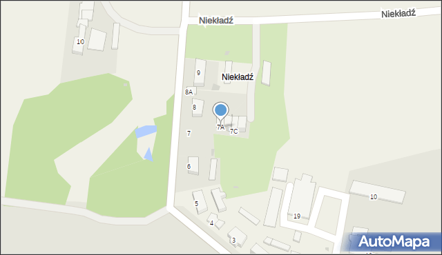 Niekładź, Niekładź, 7A, mapa Niekładź