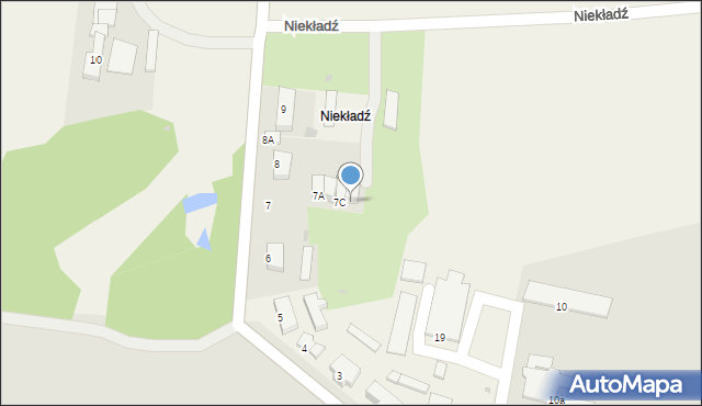 Niekładź, Niekładź, 7D, mapa Niekładź